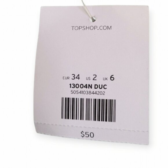 Topshop Sage Tie-Sleeve Viscose Blouse NWT Size 2 - Picture 5 of 10